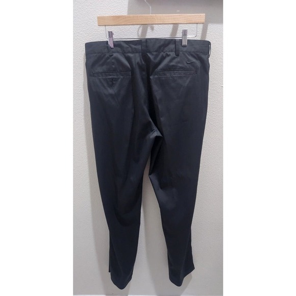Nike Golf Pants Mens 35‎ x 32 Black Flat Front Dri-Fit Polyester - Picture 3 of 9